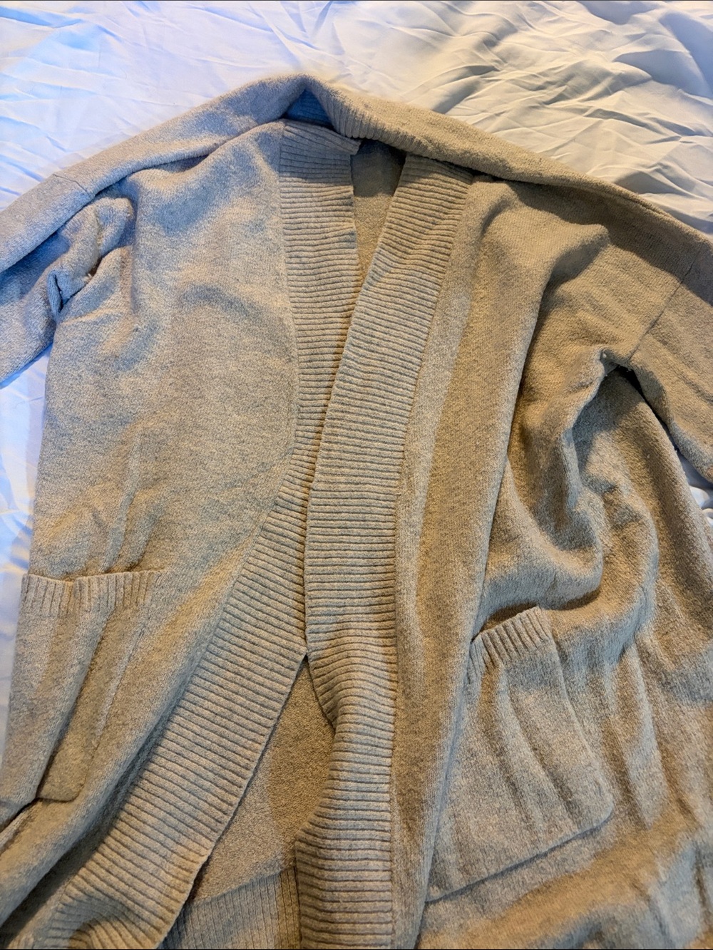bp Open-Front Taupe Cardigan Sweater